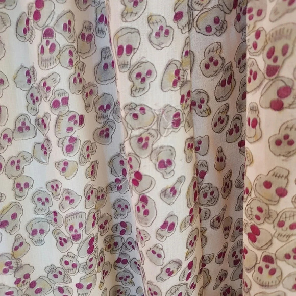 Tripp NYC Daang Goodman Chiffon Skull Heads Dress in Size 16 - Picture 11 of 13